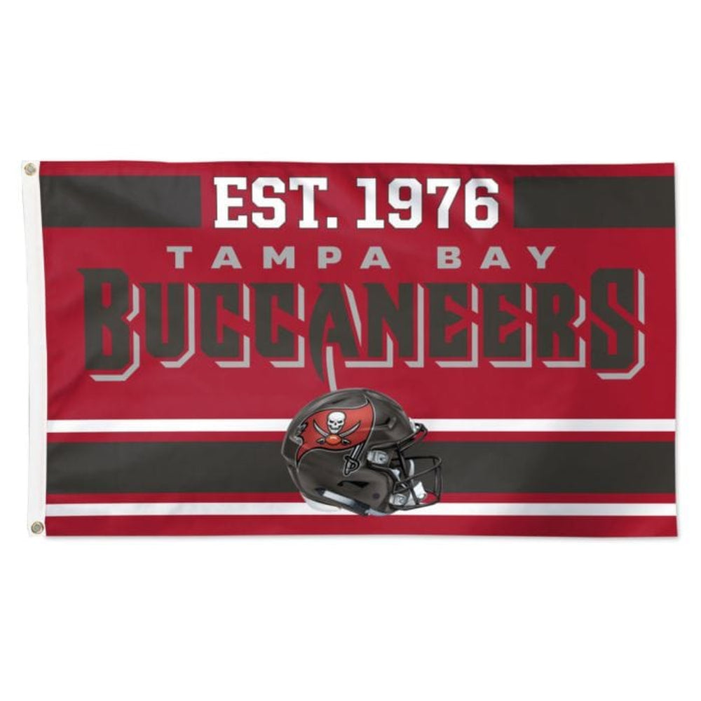 Tampa Bay Buccaneers Deluxe 3' X 5' Established Flag Heads and Tails