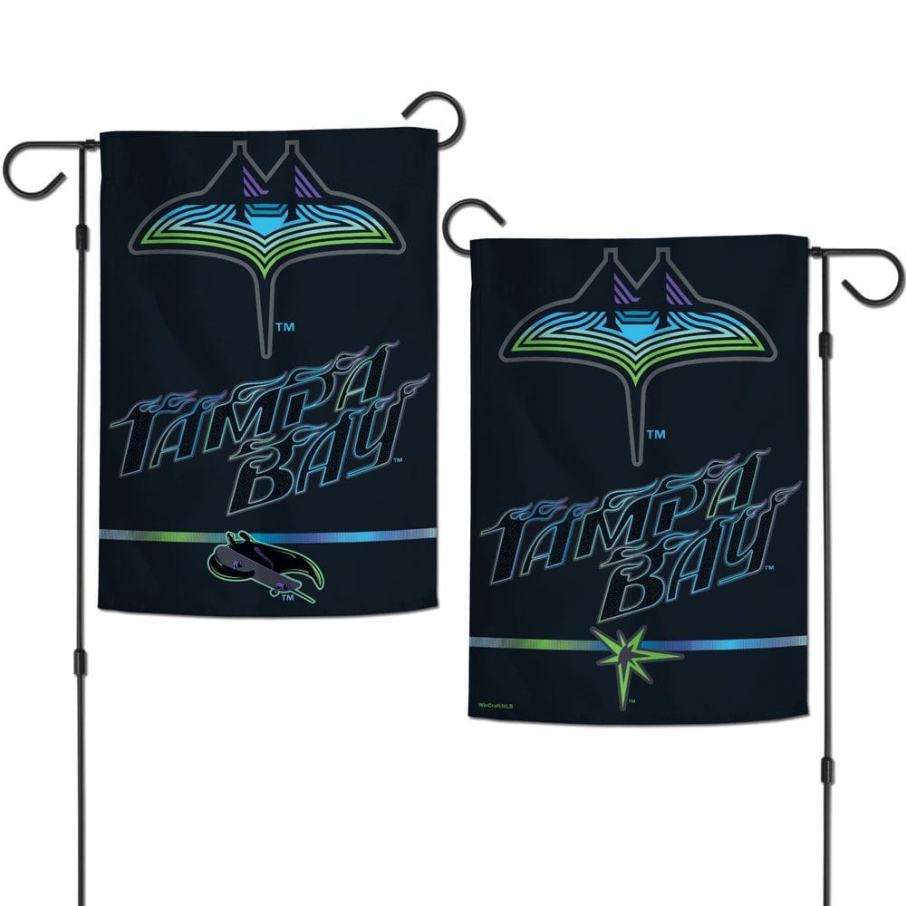 Tampa Bay Rays 12" x 18" City Connect Two Sided Garden Flag Heads and