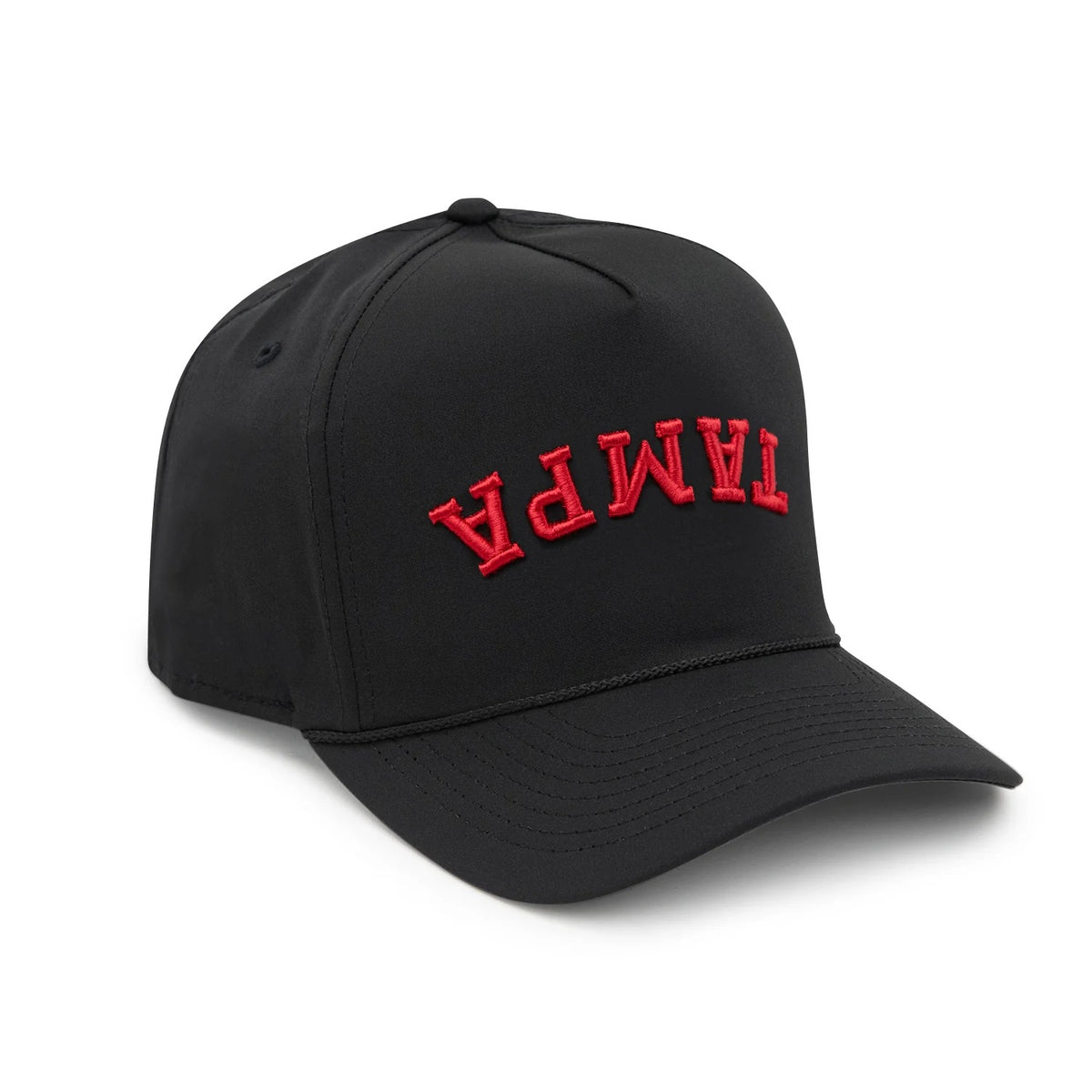 Reversed Tampa Performance Snapback Hat - Black – Heads And Tails