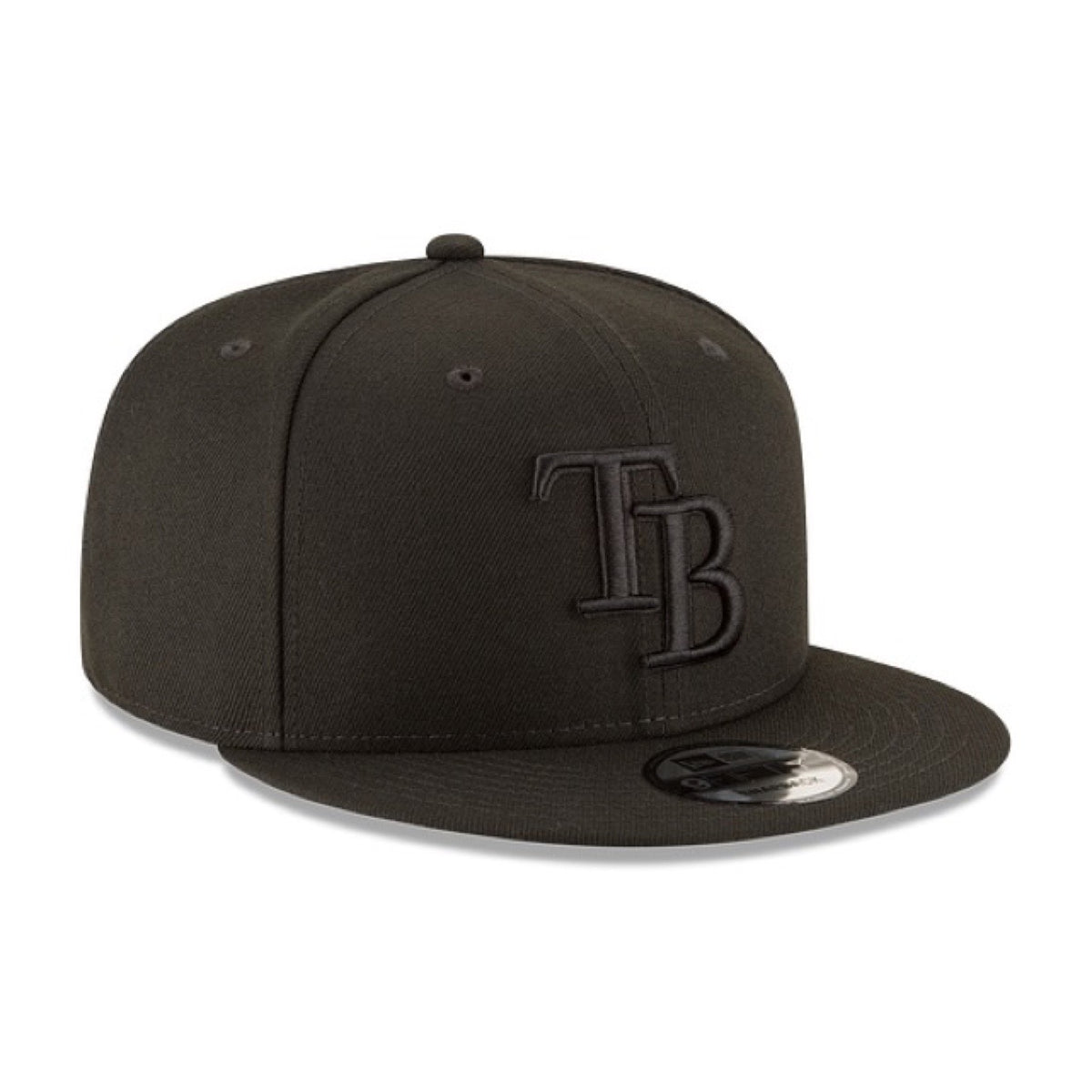 Tampa Bay Rays Basic Black on Black 9Fifty Snapback Hat – Heads