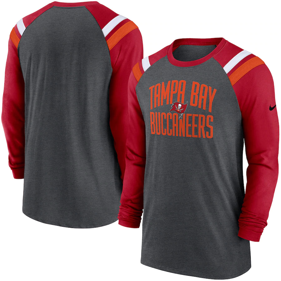 Tampa Bay Buccaneers Women's Retro Jump Distribution Triblend Crew Neck  Sweatshirt