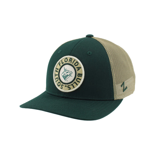 South Florida Bulls Zephyr College Vault Pitstop Evidence Mesh Snapback Hat