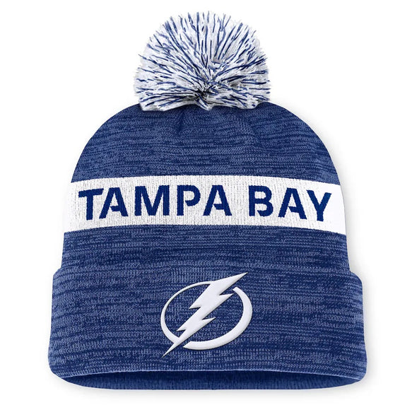 Tampa Bay Lightning Authentic Pro Rink Cuffed Pom Knit Hat