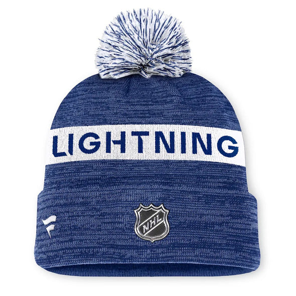 Tampa Bay Lightning Authentic Pro Rink Cuffed Pom Knit Hat