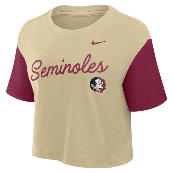 Florida State Seminoles Women's Nike 'Seminoles' Script Boxy Crop Top