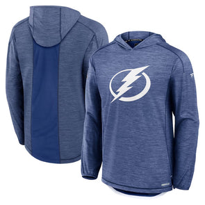 Tampa Bay Lightning Authentic Pro Rink Primary Logo Lightweight Pullover Hoodie Fanatics