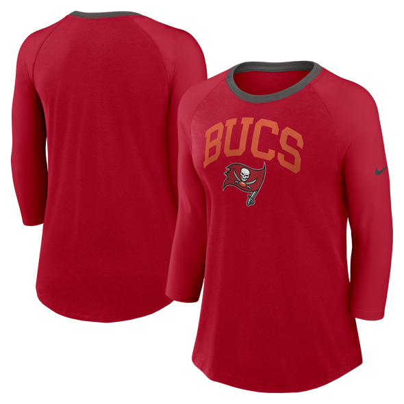 Tampa Bay Buccaneers Nike Women's Raglan 3/4 Sleeve Tee