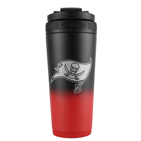 Tampa Bay Buccaneers Ombre Black/Red Stainless Steel Ice Shaker