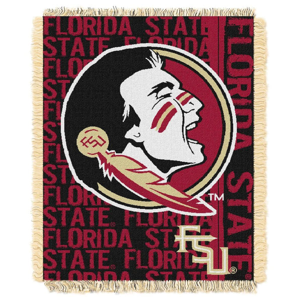 Florida State Seminoles 46" x 60" Double Play Woven Jacquard Throw Blanket