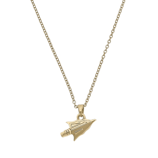 Florida State Seminoles 24K Gold Plated Arrowhead Pendant Necklace