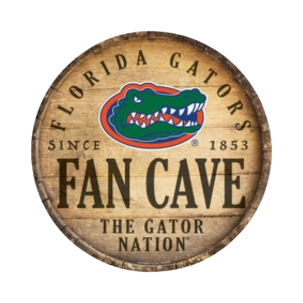 Florida Gators Fan Cave 'The Gator Nation' 14" Round Wooden Sign