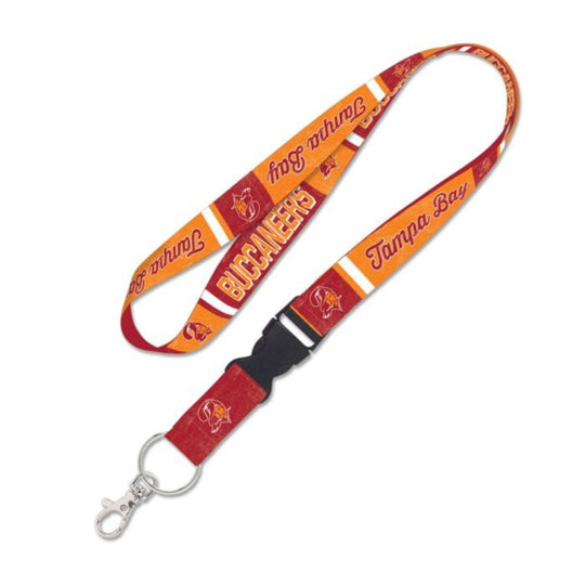 Tampa Bay Buccaneers 1" Retro Lanyard with Detachable Buckle