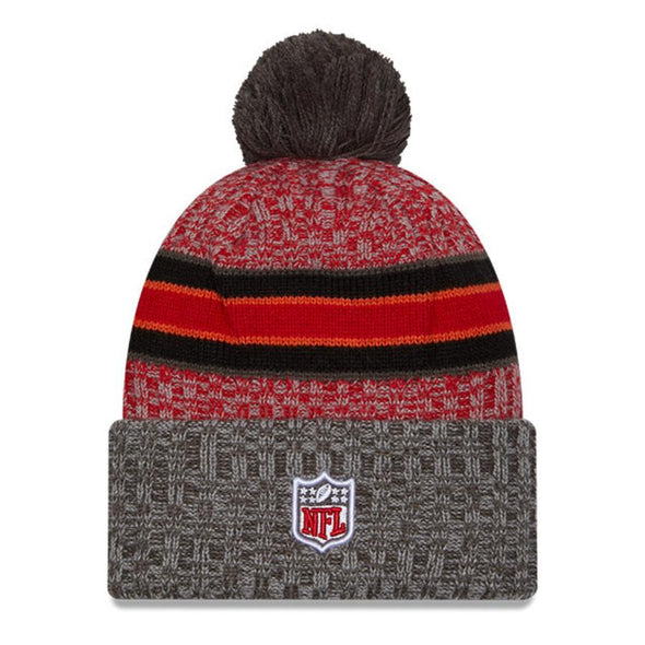 Tampa Bay Buccaneers 2023 NFL Sideline Colorway Sport Pom Cuffed Knit Hat - Black/Red