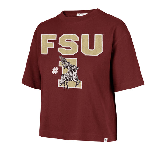 Florida State Seminoles '47 Women's Vintage Vault First Rank Foundation Cropped Tee