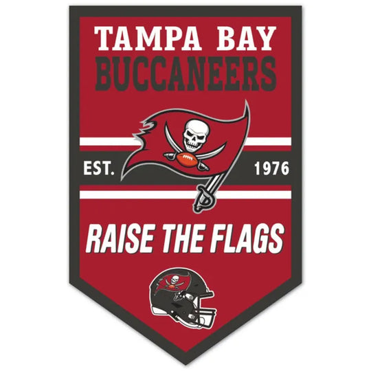 Tampa Bay Buccaneers 11" x 17" Chevron Wood Sign