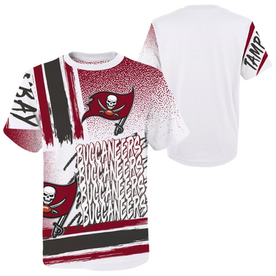 Tampa Bay Buccaneers Youth Girls Reverse Sequin Wordmark V-Neck Tee – Heads  and Tails