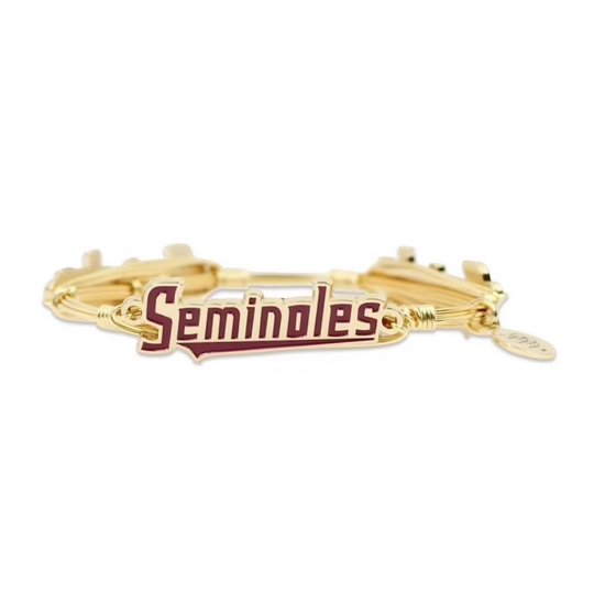Florida Seminoles Script Bangle Bracelet