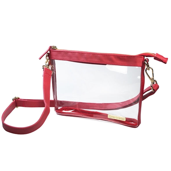 Gameday Small Crossbody Bag - Clear with Team Color Accents