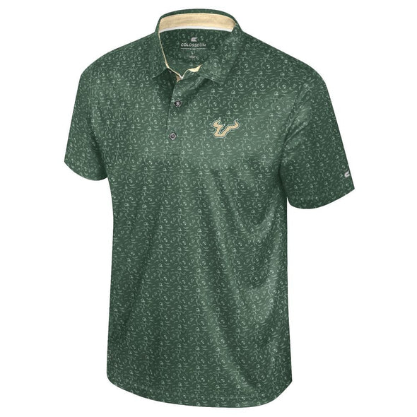 South Florida Bulls Time For Football!  All Over Printed Polo
