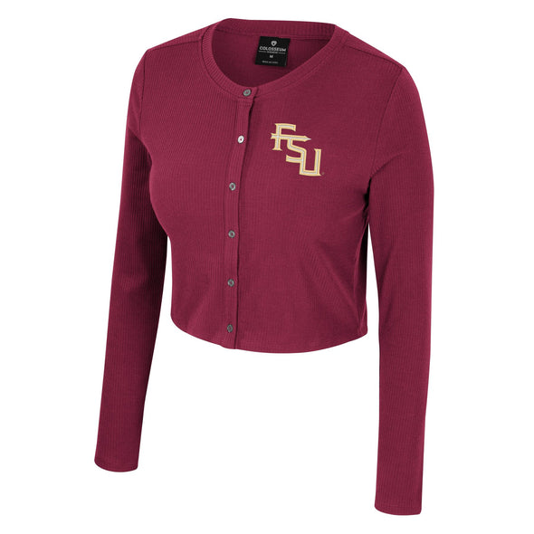 Florida State Seminoles Women's Sorority Row Rib Sweater Cardigan