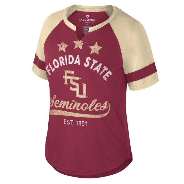 Florida State Seminoles Women's Crown of Fire V-Notch Tee