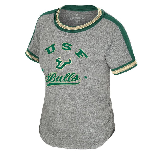 South Florida Bulls Women's Sophia Ruched Short Sleeve Tee