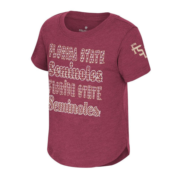Florida State Seminoles  Girls Toddler Flame Princess Tee