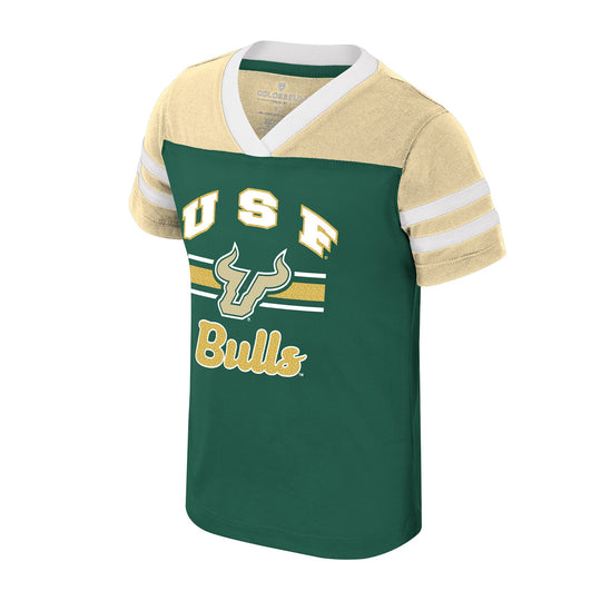 South Florida Bulls Colosseum Girls Toddler Janelle V-Neck Tee
