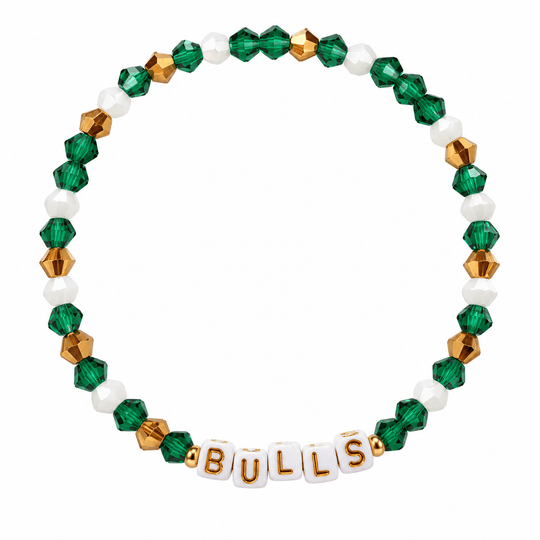 South Florida Bulls Green & Gold "Bulls" Stretch Bracelet