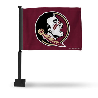 Florida State Seminoles Primary Logo Car Flag - Black Pole