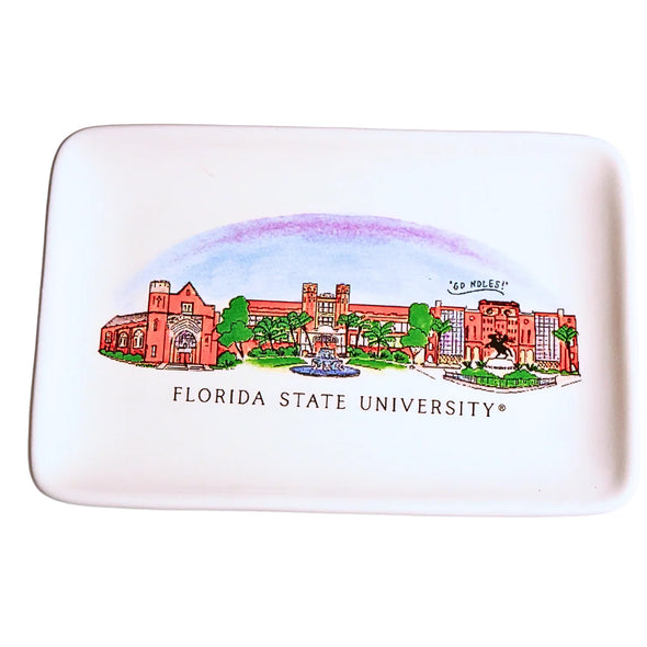 Florida State Seminoles Skyline Ceramic Trinket Tray Valiant Gifts