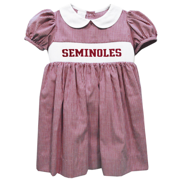 Florida State Seminoles Toddler Sophia Mini Check A-Line Dress