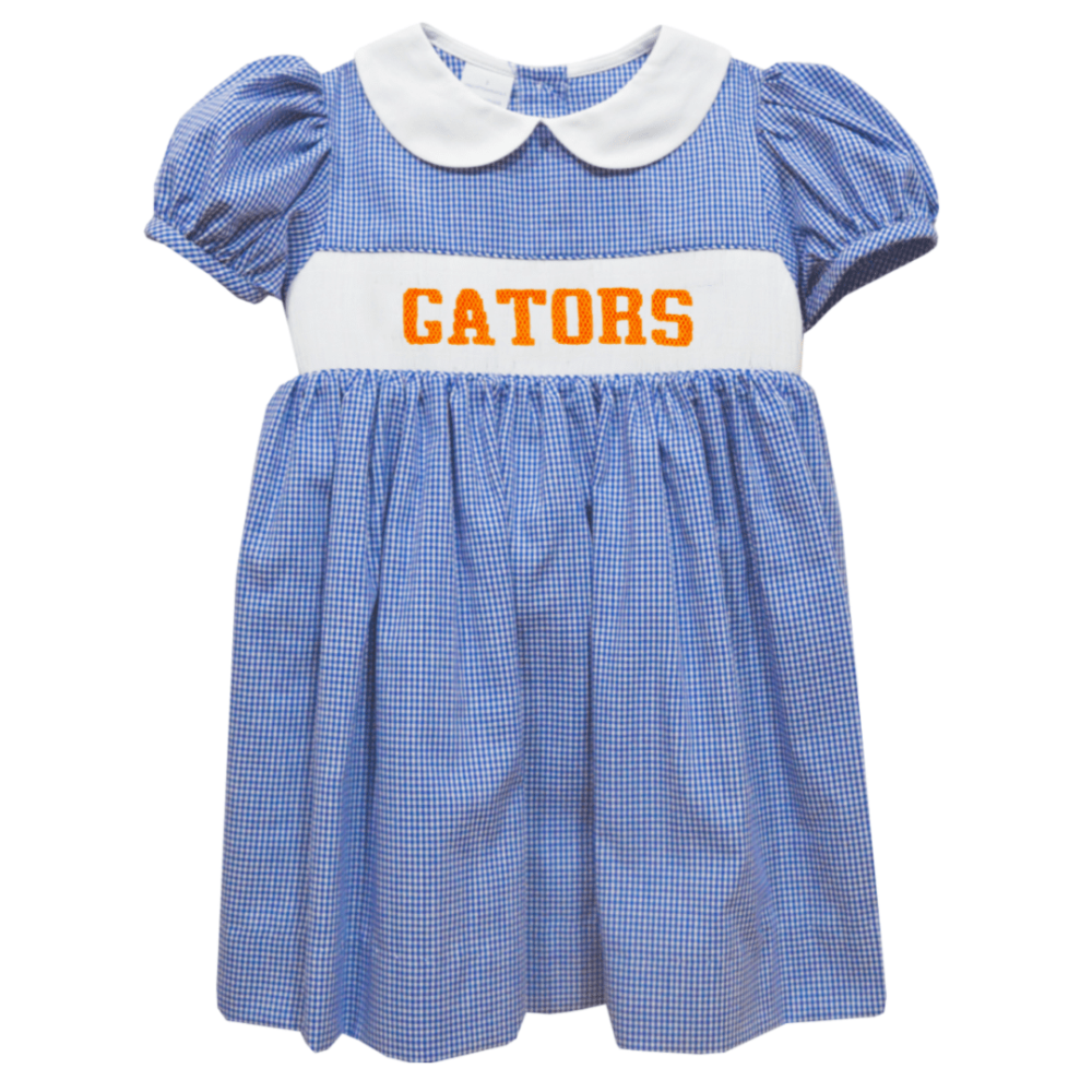 Florida Gators Toddler Sophia Mini Check A Line Dress 5T / Royal Florida Gators Toddler Sophia Mini Check A Line Dress 5T / Royal