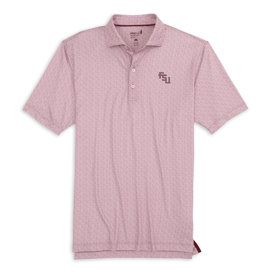 Florida State Seminoles Johnnie-O Stacked FSU Hinson Printed Prep-Formance Jersey Performance Polo