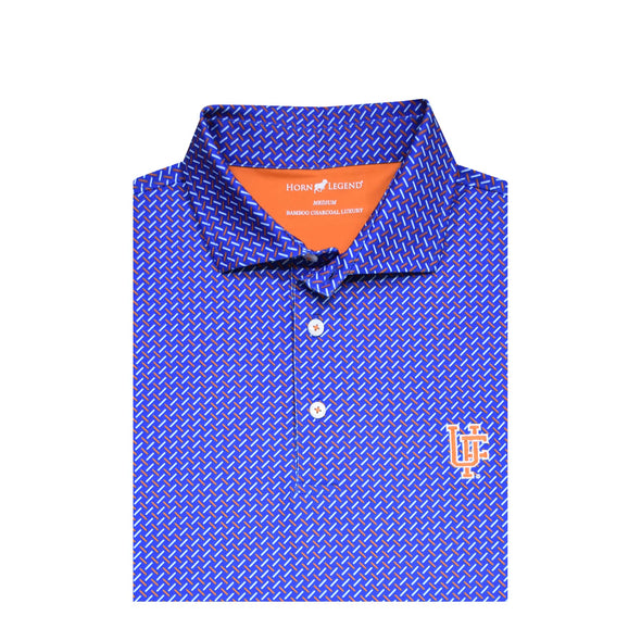 Florida Gators Horn Legend Vault UF Interlock Logo Bamboo Charcoal Crossways Polo