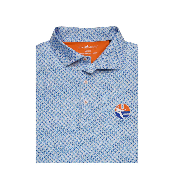 Florida Gators Horn Legend Vault Academic UF Logo Bamboo Charcoal Petal Polo