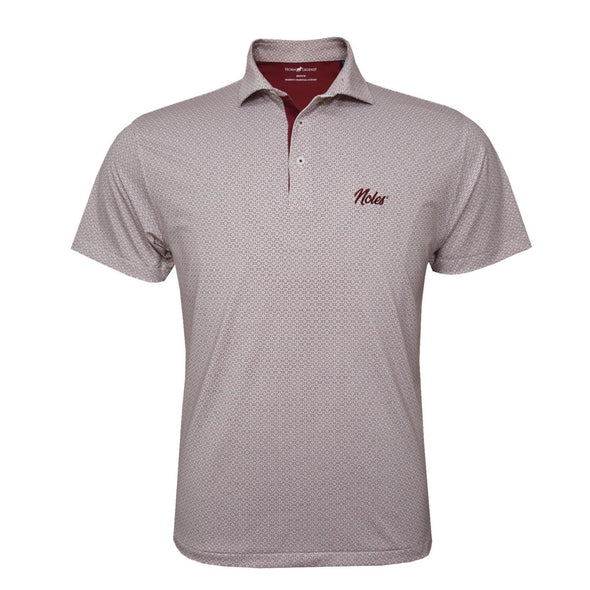 Florida State Seminoles Horn Legend 'Noles' HL Script Bamboo Charcoal Baseball Print Polo