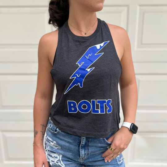 Tampa Bay Lightning "Lightning Drip" Racerback Crop Tank