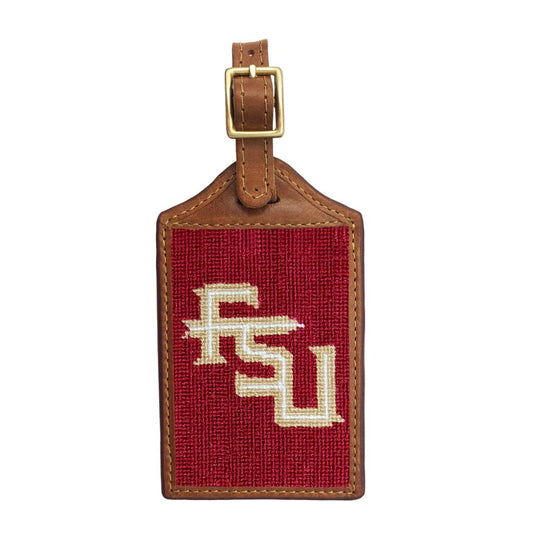 Florida State Seminoles Stacked FSU Needlepoint Luggage Tag