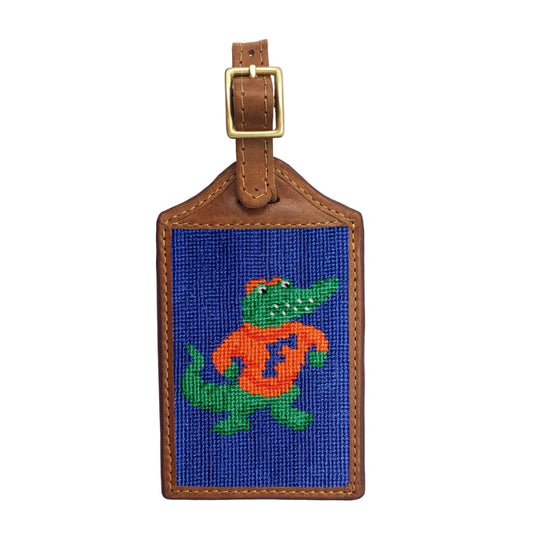 Florida Gators Fighting Gator Needlepoint Luggage Tag