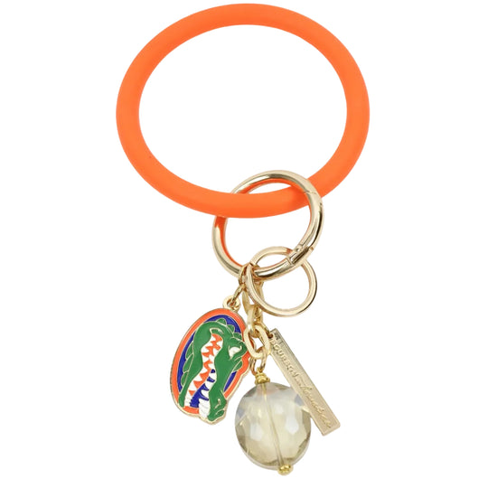 Florida Gators Bracelet Key Ring with Alligator Charm