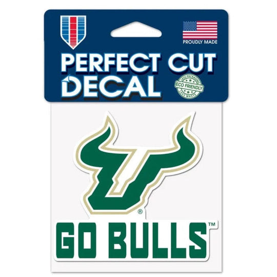South Florida Bulls Slogan 4" x 4" Primary Logo Perfect Cut Decal