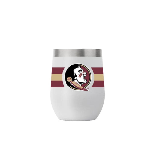 Florida State Seminoles Team Logo W/ Stripes Stainless Steel Stemless Wine Tumbler