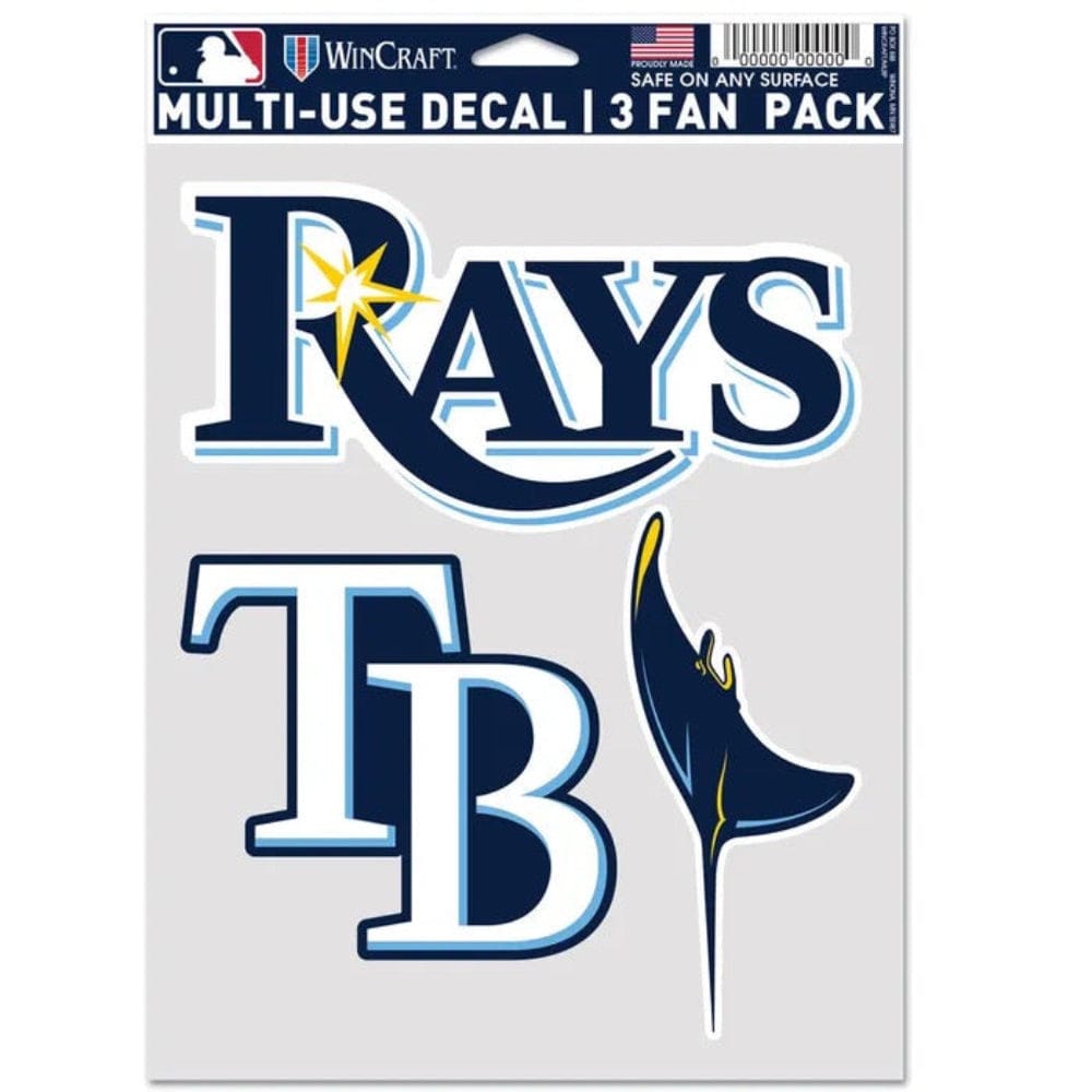 Team Name Rays Tampa Bay Rays Original Team Logo Multi Use Fan Pack Perfect Cut Decal
