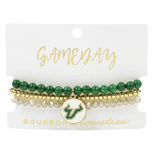 South Florida Bulls Gameday Stretchy Stack Bracelet Set