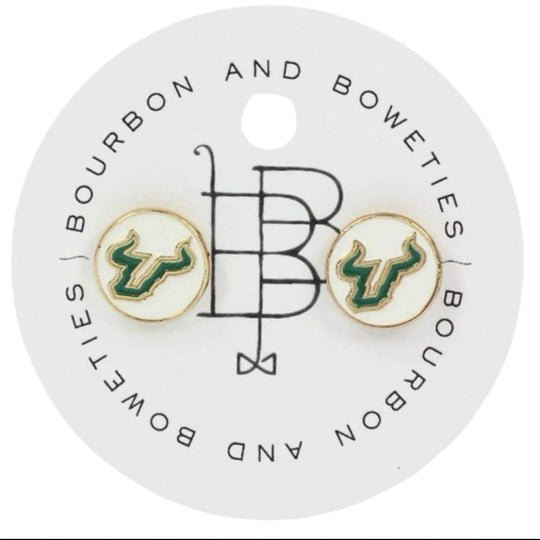 South Florida Bulls Team Logo Enamel Stud Earring