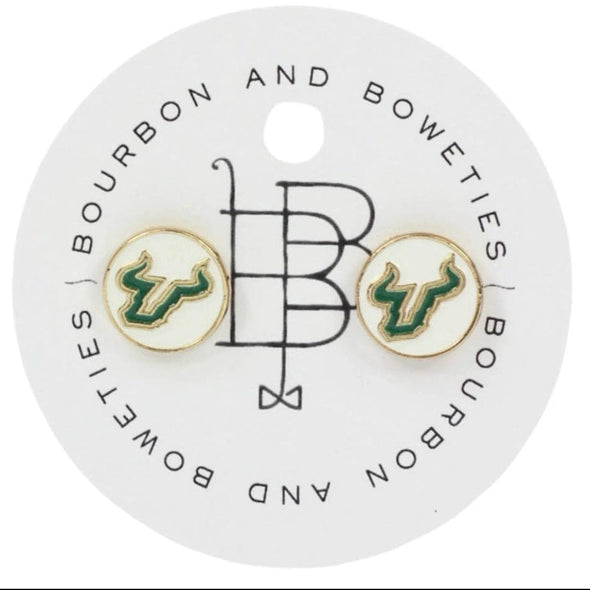 South Florida Bulls Team Logo Enamel Stud Earring