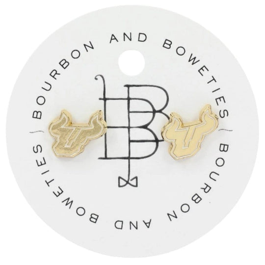 South Florida Bulls Gold Plated Stud Earrings