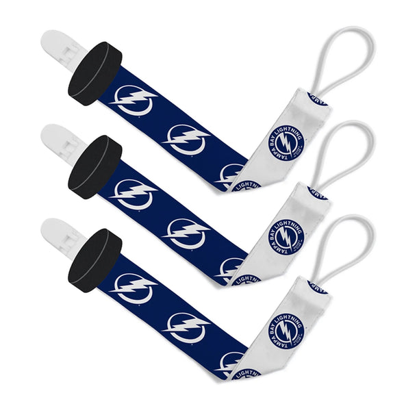 Tampa Bay Lightning 3 Pack Pacifier Clips