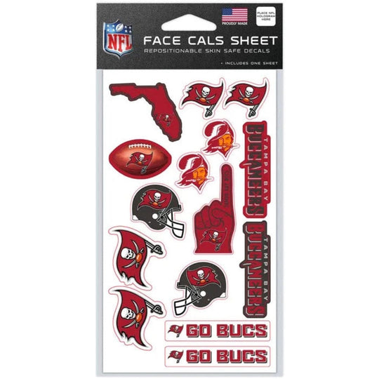 Tampa Bay Buccaneers Team Fan Fave Face Decals